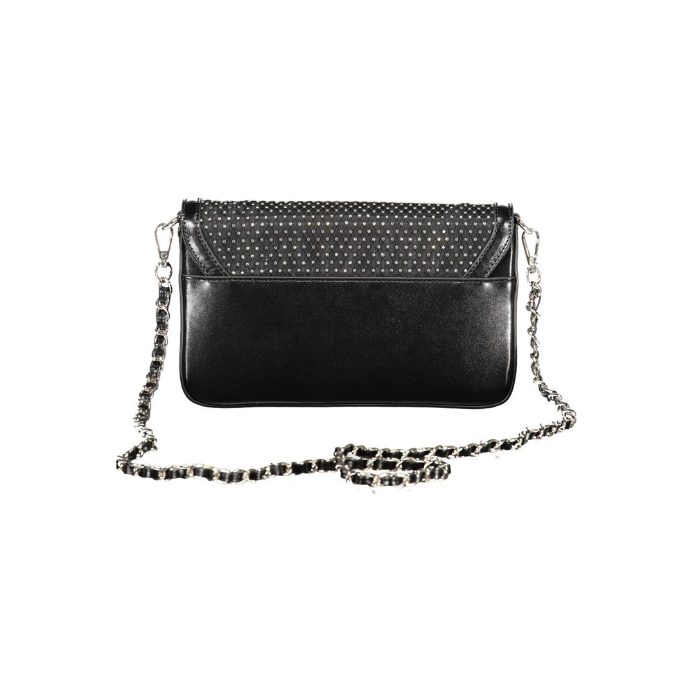 This Evening Handbag by Cafenoir for women in polyurethane & rhinestone and black presents a sculptural silhouette featuring a secure snap, ample internal-pockets, and versatile for a sculptural finish.