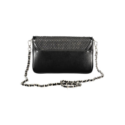 This Evening Handbag by Cafenoir for women in polyurethane & rhinestone and black presents a sculptural silhouette featuring a secure snap, ample internal-pockets, and versatile for a sculptural finish.