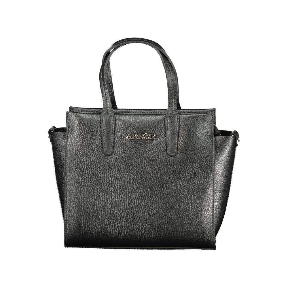 Crossbody Handbag by Cafenoir for women in polyurethane black features a refined silhouette, showcasing a secure zipper, organized , and versatile crossbody-strap, shoulder-strap, adjustable-strap & handle for a refined finish.