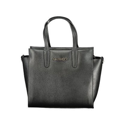 Crossbody Handbag by Cafenoir for women in polyurethane black features a refined silhouette, showcasing a secure zipper, organized , and versatile crossbody-strap, shoulder-strap, adjustable-strap & handle for a refined finish.
