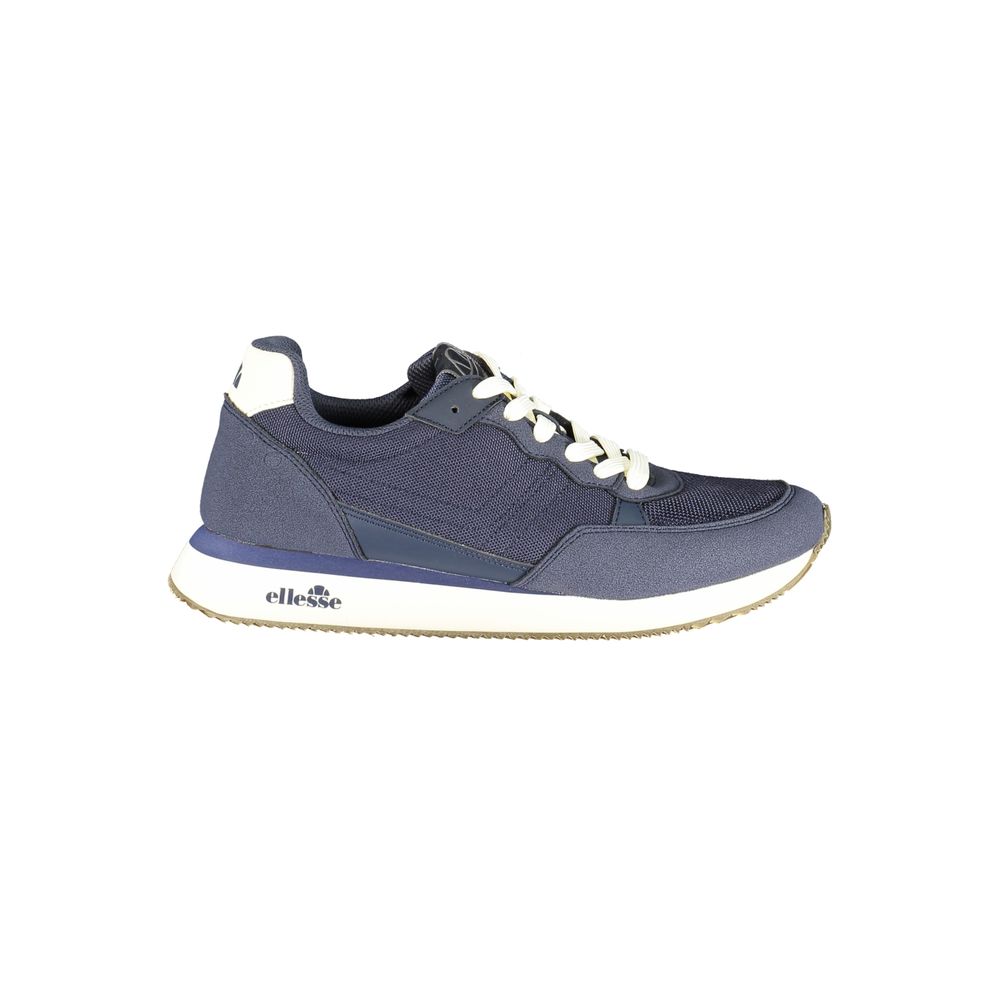 Athletic Sneakers by Ellesse for men in polyester & polyurethane blue presents a sleek silhouette, perfectly capturing the athletic style essence of City Essence Men's Athletic Polyester & Polyurethane Sneakers with its sleek design and premium finish.