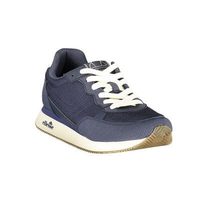Athletic Sneakers by Ellesse for men in polyester & polyurethane blue features an stately silhouette, showcasing the signature athletic style of the City Essence Men's Athletic Polyester & Polyurethane Sneakers collection with a truly stately finish.