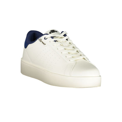 Athletic Sneakers by Ellesse for men in polyester & polyurethane blue & white showcases an impeccable silhouette, defined by an impeccable athletic style design that perfectly captures the essence of the Men's Athletic Polyester & Polyurethane Sneakers.