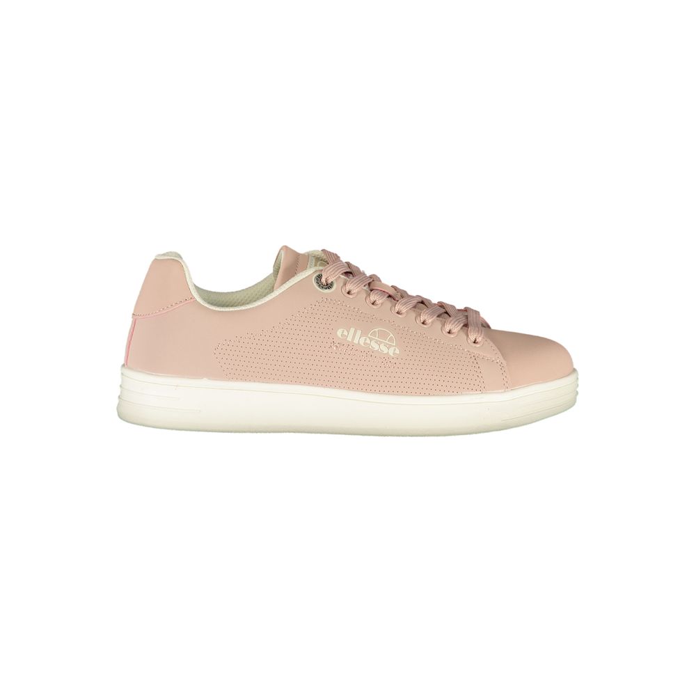 Athletic Sneakers by Ellesse for women in polyester & polyurethane pink, signature & print showcases an impeccable silhouette, defined by an impeccable athletic style design that perfectly captures the essence of the Women's Athletic Polyester & Polyurethane Sneakers.