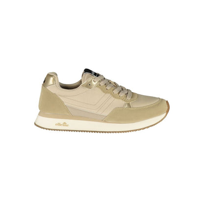 Athletic Sneakers Ellesse women polyester & polyurethane beige & gold featuring a avant-garde Women's Athletic Polyester & Polyurethane Sneakers design with a avant-garde athletic style for a refined finish.