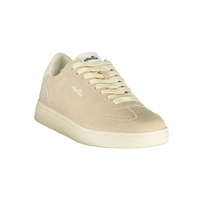 Athletic Sneakers by Ellesse for women in polyester & polyurethane beige & cream showcases an impeccable silhouette, defined by an impeccable athletic style design that perfectly captures the essence of the Women's Athletic Polyester & Polyurethane Sneakers.