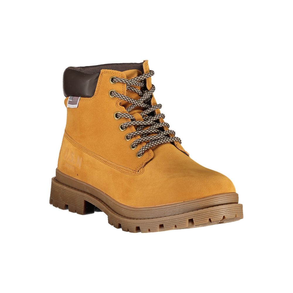 Ankle Boots by Avirex for men in polyester & polyurethane brown features an high-performance silhouette, showcasing the sophisticated design of the Men's Polyester & Polyurethane Ankle Boots with a and a refined .
