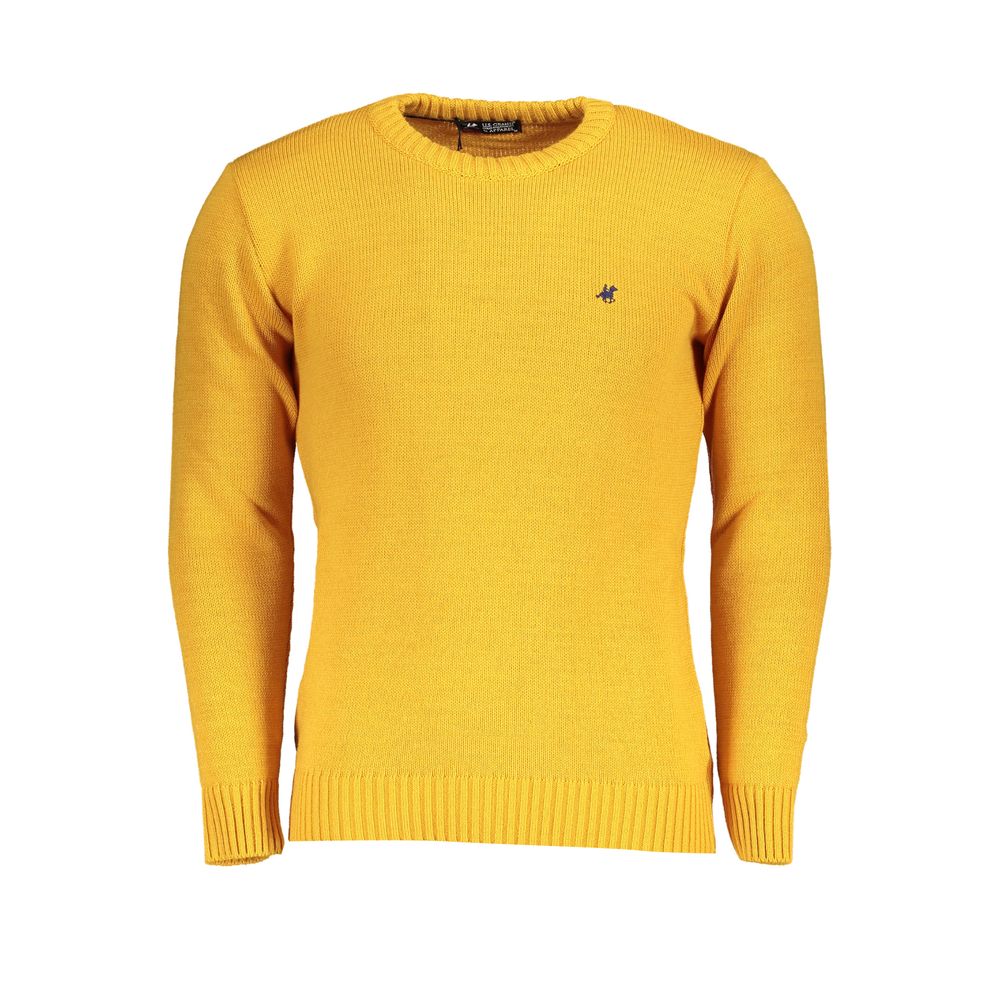 Sweatshirt by U.S. Grand Polo for men in acrylic yellow features a unrivaled silhouette with a refined crew neckline and unrivaled detailing for a sophisticated look.