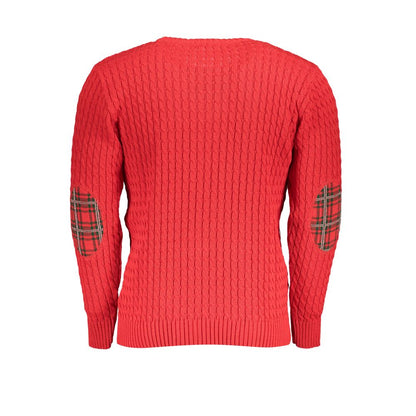 Sweatshirt by U.S. Grand Polo for men in acrylic red presents a smart casual silhouette, featuring a smart casual crew neckline and for a sophisticated look.