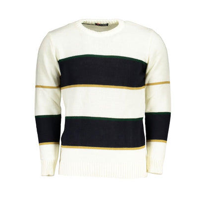 Sweatshirt by U.S. Grand Polo for men in acrylic white presents a smart casual silhouette, featuring a smart casual crew neckline and for a sophisticated look.