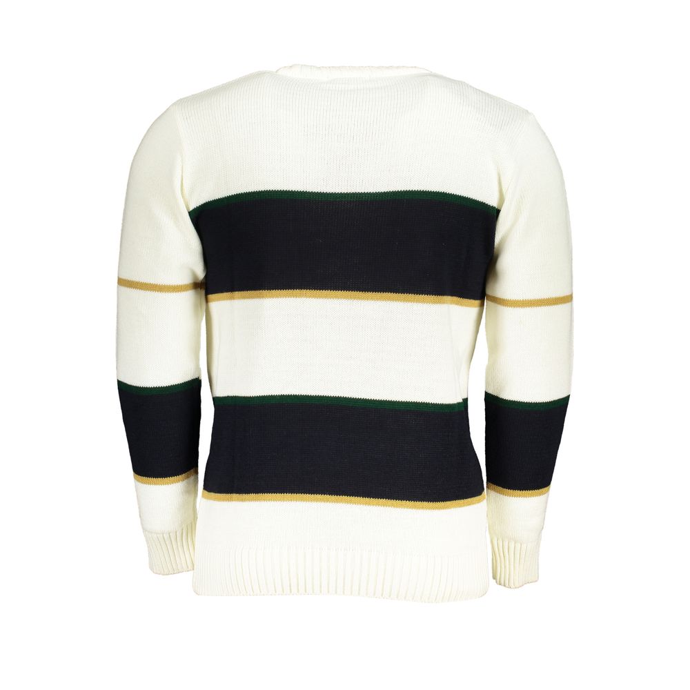Sweatshirt by U.S. Grand Polo for men in acrylic white features an enviable silhouette, showcasing a premium and refined crew neckline for a truly enviable finish.