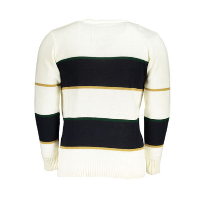 Sweatshirt by U.S. Grand Polo for men in acrylic white features an enviable silhouette, showcasing a premium and refined crew neckline for a truly enviable finish.