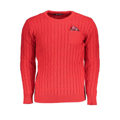 Sweatshirt by U.S. Grand Polo for men in acrylic red features a unrivaled silhouette with a refined crew neckline and unrivaled detailing for a sophisticated look.