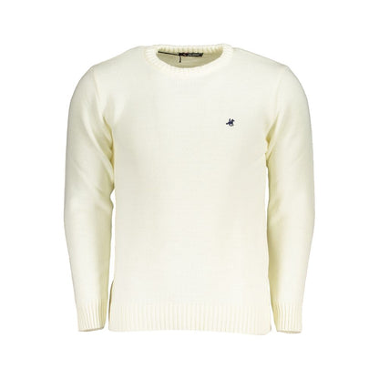 Sweatshirt by U.S. Grand Polo for men in acrylic white showcases a slouchy chic silhouette, artfully detailed with a slouchy chic crew neckline and for a slouchy chic finish.