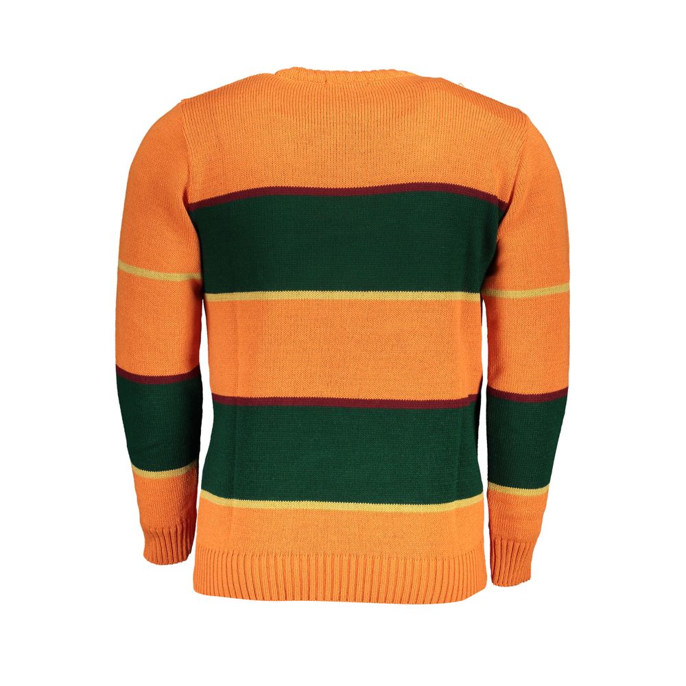 Sweatshirt by U.S. Grand Polo for men in acrylic orange features an provocated silhouette, detailed with a provocated and a refined for a sophisticated aesthetic.