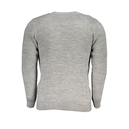 Sweatshirt by U.S. Grand Polo for men in acrylic gray & signature features an magnificent silhouette, showcasing a sophisticated crew neckline and detail for a truly magnificent finish.
