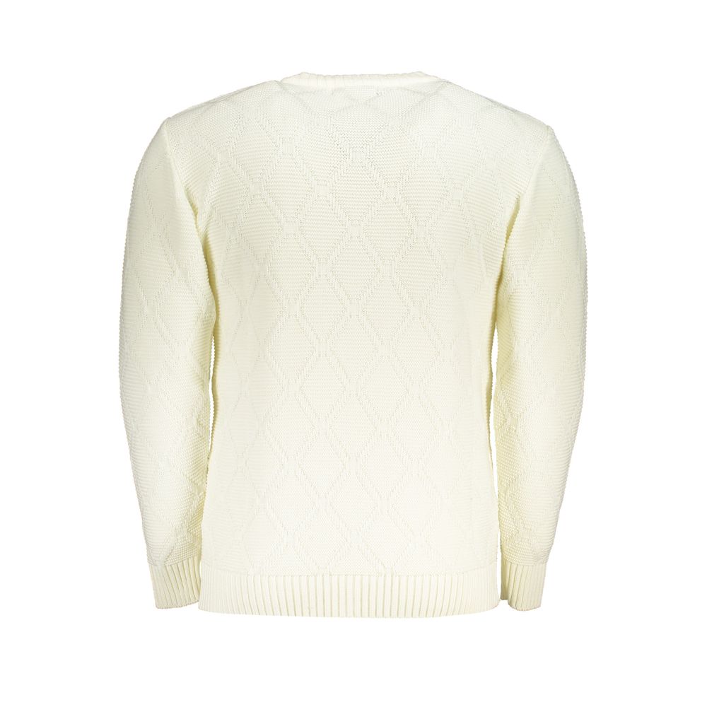 Sweatshirt by U.S. Grand Polo for men in acrylic white showcases a slouchy chic silhouette, artfully detailed with a slouchy chic crew neckline and for a slouchy chic finish.