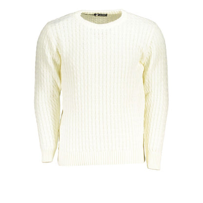 Sweatshirt by U.S. Grand Polo for men in acrylic white features a unrivaled silhouette with a refined crew neckline and unrivaled detailing for a sophisticated look.