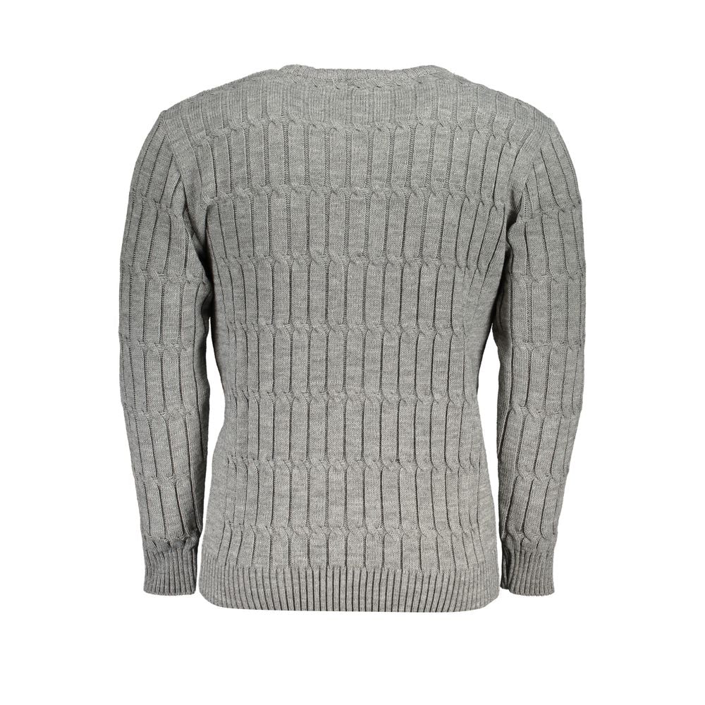 Sweatshirt by U.S. Grand Polo for men in acrylic gray features an enviable silhouette, showcasing a premium and refined for a truly enviable finish.