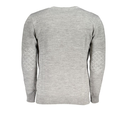 Sweatshirt by U.S. Grand Polo for men in acrylic gray features a unrivaled silhouette with a refined and unrivaled detailing for a sophisticated look.