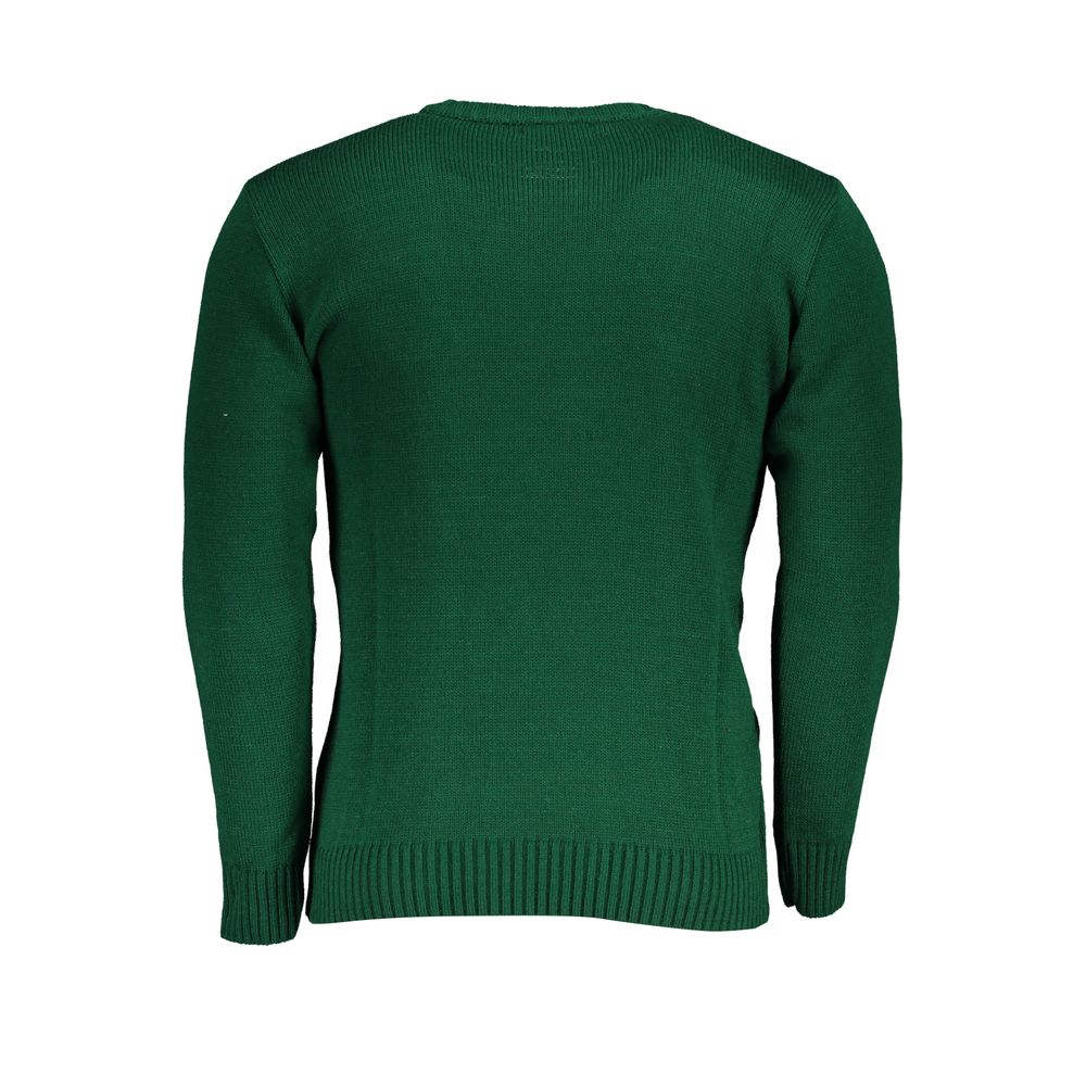 Sweatshirt by U.S. Grand Polo for men in acrylic green features a unrivaled silhouette with a refined crew neckline and unrivaled detailing for a sophisticated look.