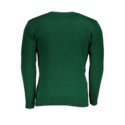 Sweatshirt by U.S. Grand Polo for men in acrylic green features a unrivaled silhouette with a refined crew neckline and unrivaled detailing for a sophisticated look.