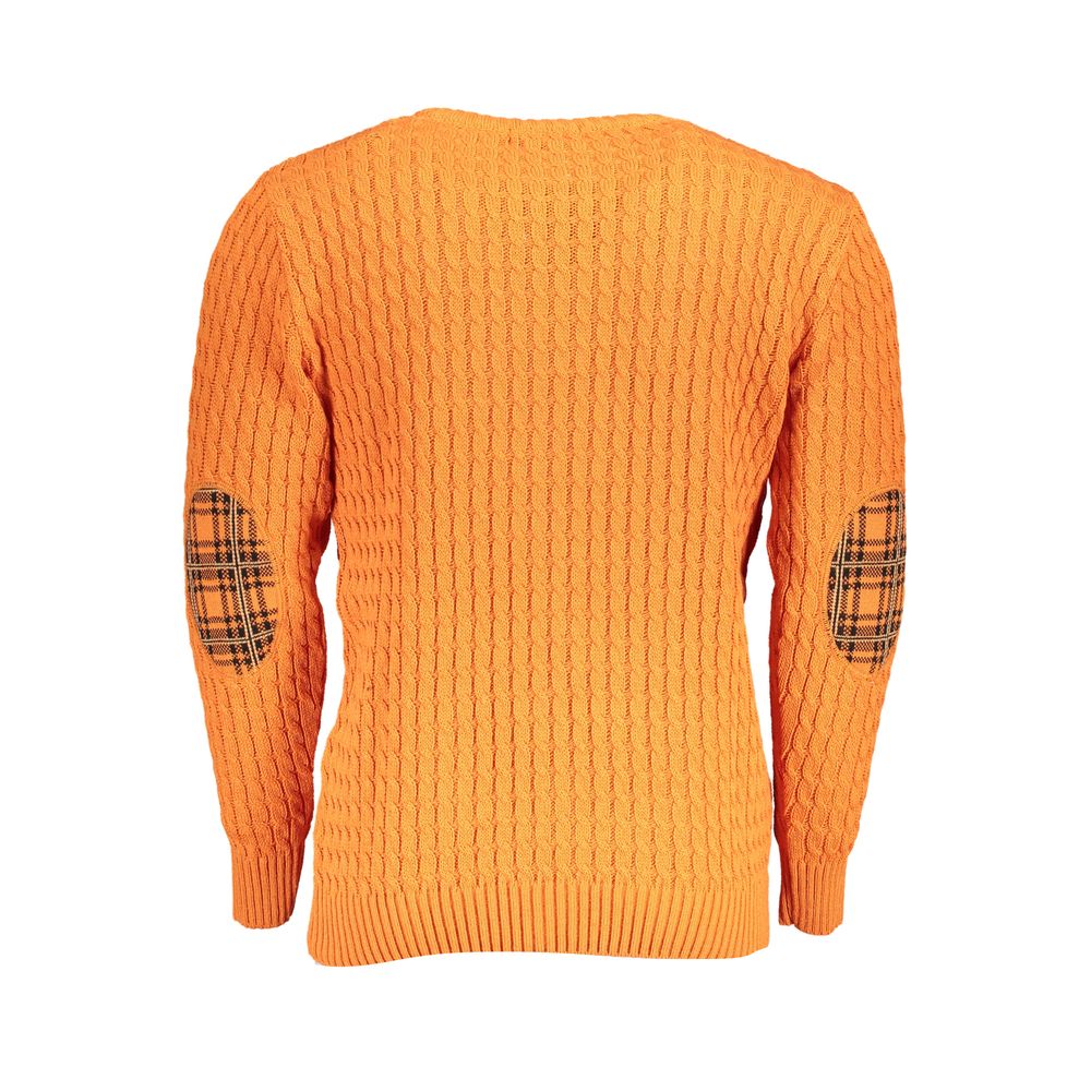 Sweatshirt by U.S. Grand Polo for men in acrylic orange presents a smart casual silhouette, featuring a smart casual crew neckline and for a sophisticated look.