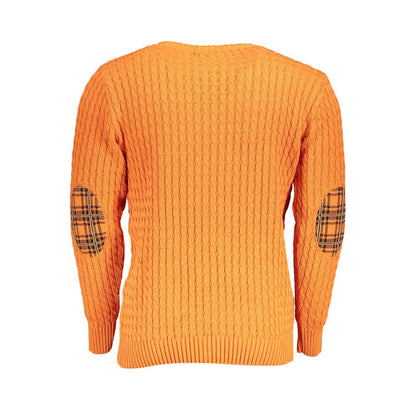 Sweatshirt by U.S. Grand Polo for men in acrylic orange presents a smart casual silhouette, featuring a smart casual crew neckline and for a sophisticated look.