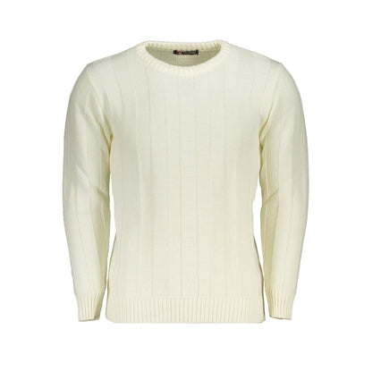 Sweatshirt by U.S. Grand Polo for men in acrylic white features an magnificent silhouette, showcasing a sophisticated crew neckline and detail for a truly magnificent finish.