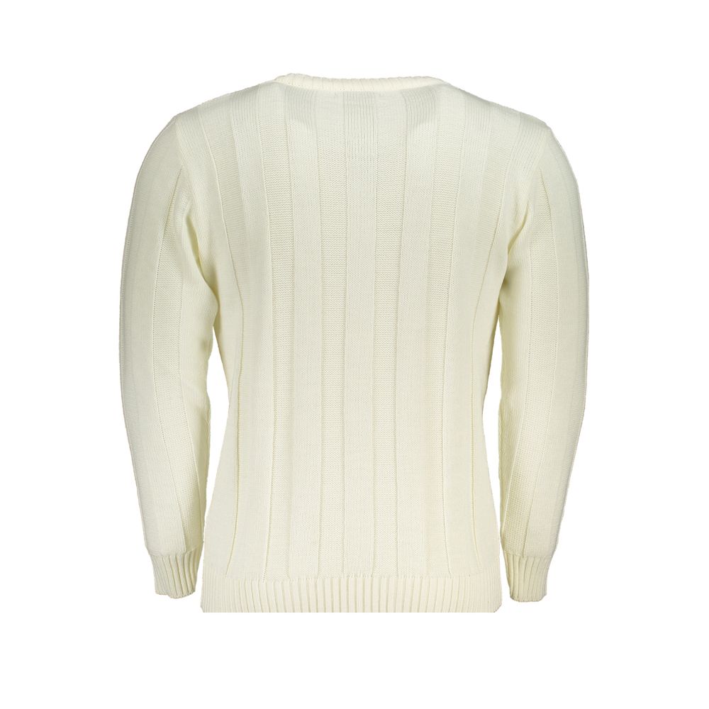 Sweatshirt by U.S. Grand Polo for men in acrylic white features an enviable silhouette, showcasing a premium and refined crew neckline for a truly enviable finish.