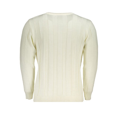 Sweatshirt by U.S. Grand Polo for men in acrylic white features an enviable silhouette, showcasing a premium and refined crew neckline for a truly enviable finish.