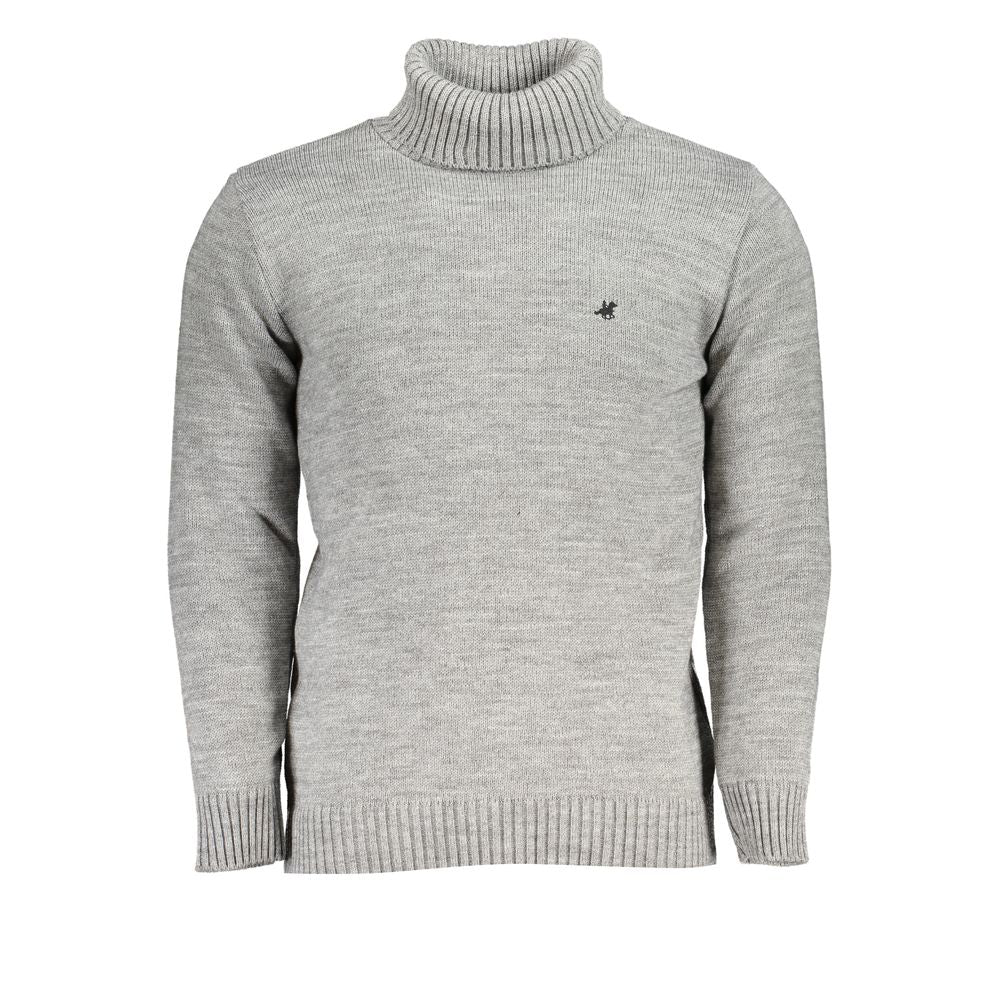 This Sweater by U.S. Grand Polo for men in acrylic gray presents a understated silhouette, featuring a sophisticated turtle neckline and for a understated finish.