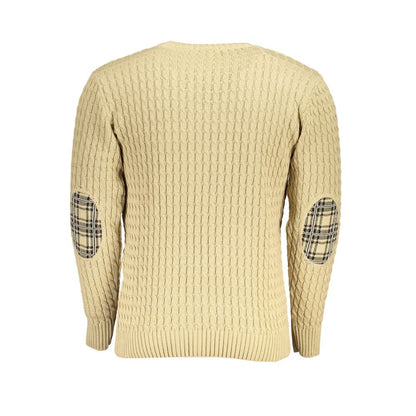 Sweatshirt by U.S. Grand Polo for men in acrylic beige features an magnificent silhouette, showcasing a sophisticated crew neckline and detail for a truly magnificent finish.