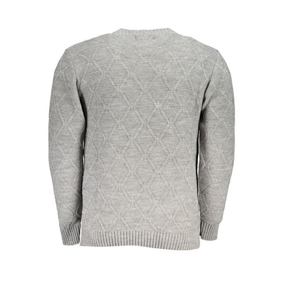 Sweatshirt by U.S. Grand Polo for men in acrylic gray presents a smart casual silhouette, featuring a smart casual crew neckline and for a sophisticated look.