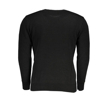 Sweatshirt by U.S. Grand Polo for men in plush wool acrylic black features a unrivaled silhouette with a refined and unrivaled detailing for a sophisticated look.