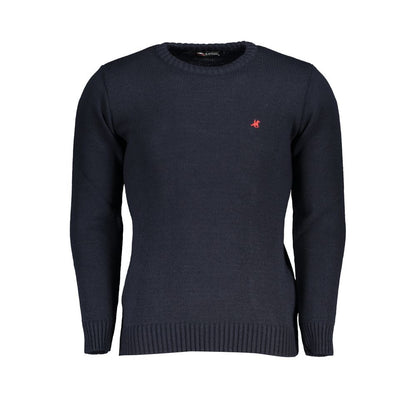 Sweatshirt by U.S. Grand Polo for men in wool acrylic blue features an enviable silhouette, showcasing a premium and refined crew neckline for a truly enviable finish.