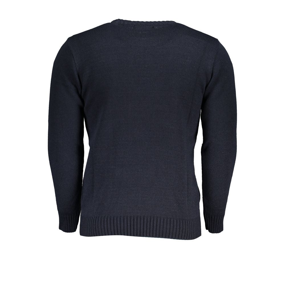 Sweatshirt by U.S. Grand Polo for men in wool acrylic blue features an provocated silhouette, detailed with a provocated and a refined for a sophisticated aesthetic.