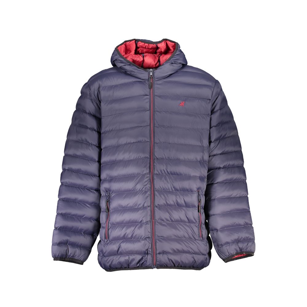 Windbreaker Jacket by U.S. Grand Polo for men in polyester blue features an magnificent silhouette, showcasing the sophisticated and functional pockets & windproof for a premium, magnificent look.