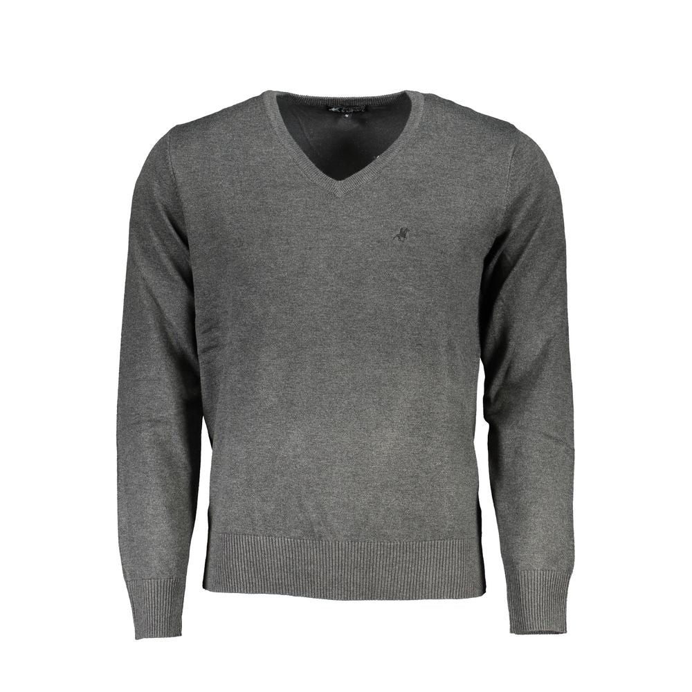 Sweater by U.S. Grand Polo for men in nylon & viscose gray & signature showcases a sumptuous silhouette, artfully finished with a sumptuous v-neck neckline and for a sophisticated, sumptuous look.
