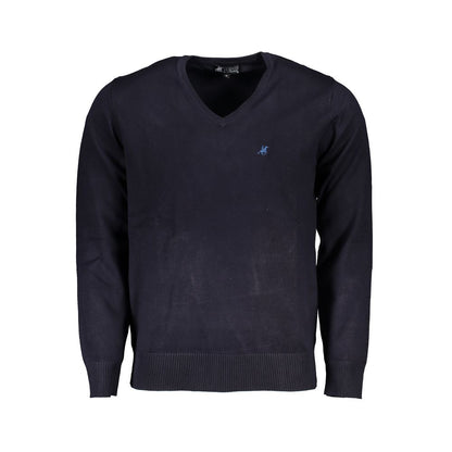 Sweatshirt by U.S. Grand Polo for men in nylon & viscose blue features an enviable silhouette, showcasing a premium and refined v-neck neckline for a truly enviable finish.
