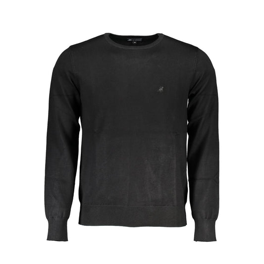Sweatshirt by U.S. Grand Polo for men in nylon & viscose black features a unrivaled silhouette with a refined crew neckline and unrivaled long-sleeve detailing for a sophisticated look.