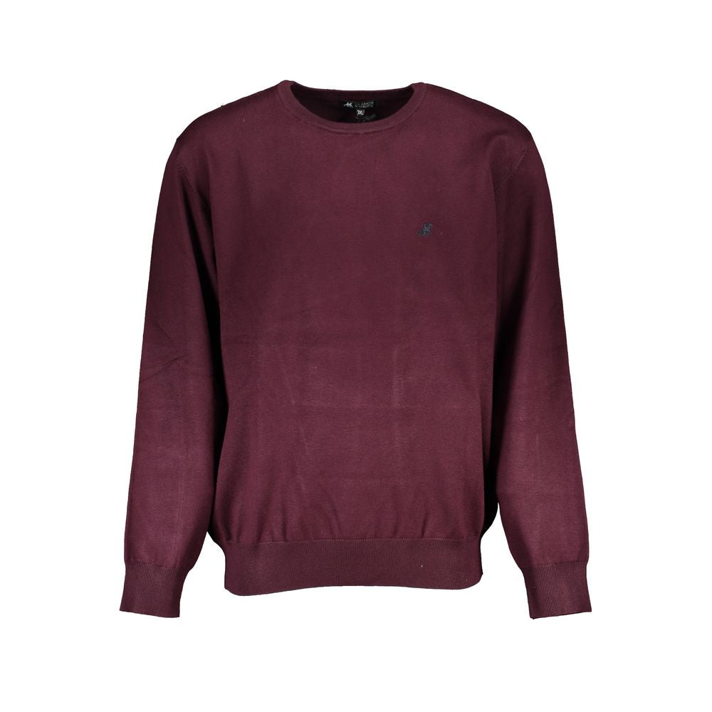 Sweatshirt by U.S. Grand Polo for men in nylon & viscose red presents a smart casual silhouette, featuring a smart casual crew neckline and for a sophisticated look.