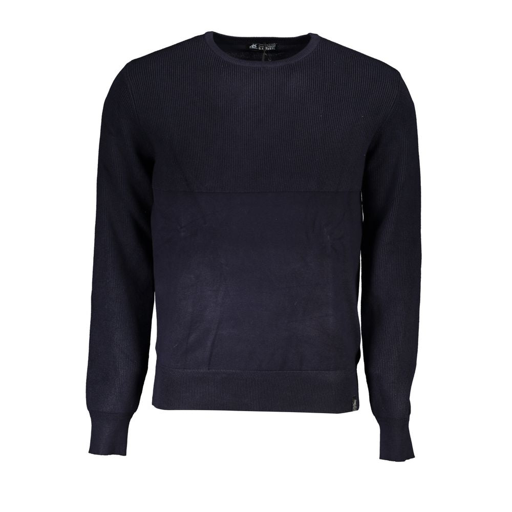 Sweatshirt by U.S. Grand Polo for men in nylon & viscose blue showcases a slouchy chic silhouette, artfully detailed with a slouchy chic crew neckline and for a slouchy chic finish.