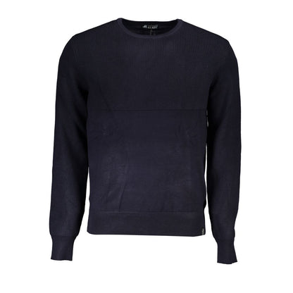 Sweatshirt by U.S. Grand Polo for men in nylon & viscose blue showcases a slouchy chic silhouette, artfully detailed with a slouchy chic crew neckline and for a slouchy chic finish.