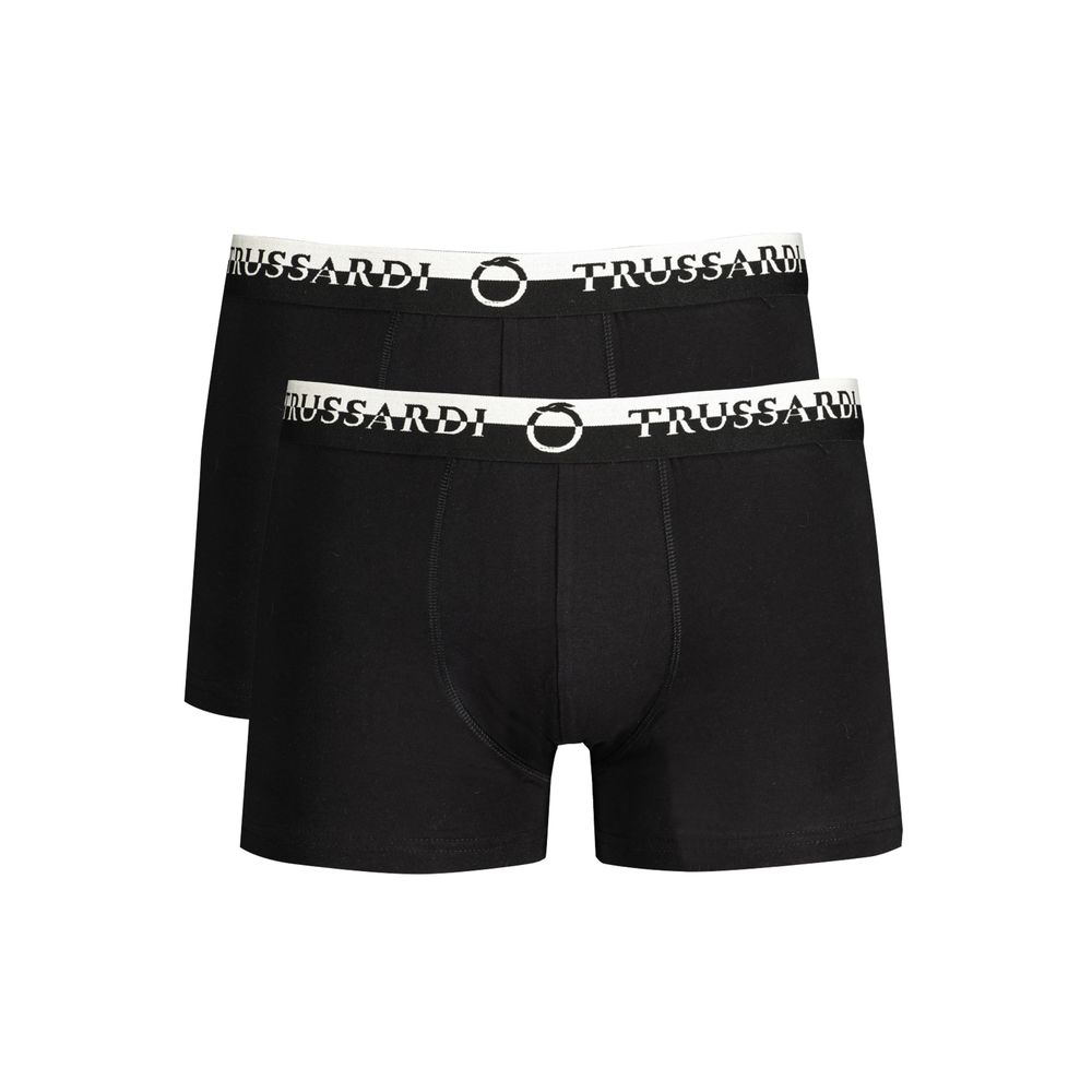 Trussardi Men's Stretch Cotton Underwear Boxer Shorts - Black