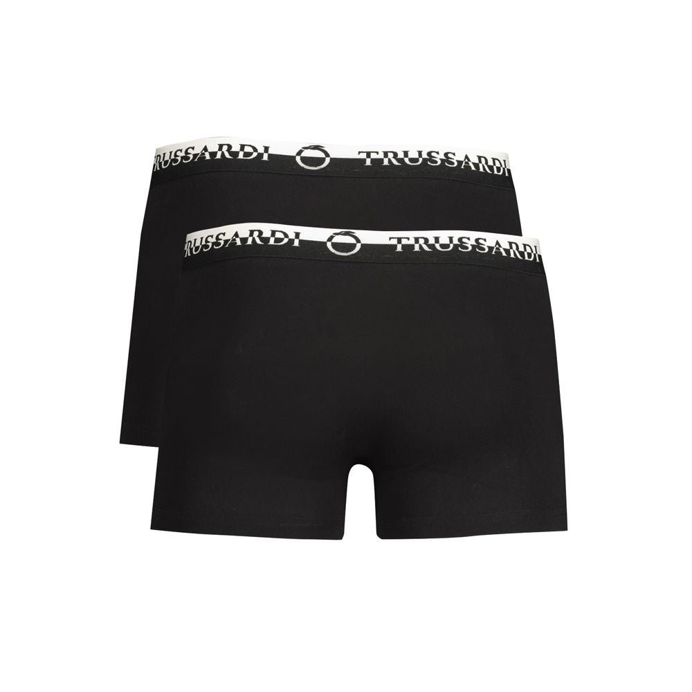Trussardi Men's Stretch Cotton Underwear Boxer Shorts - Black