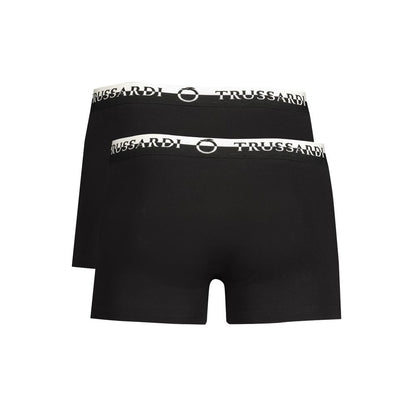 Trussardi Men's Stretch Cotton Underwear Boxer Shorts - Black