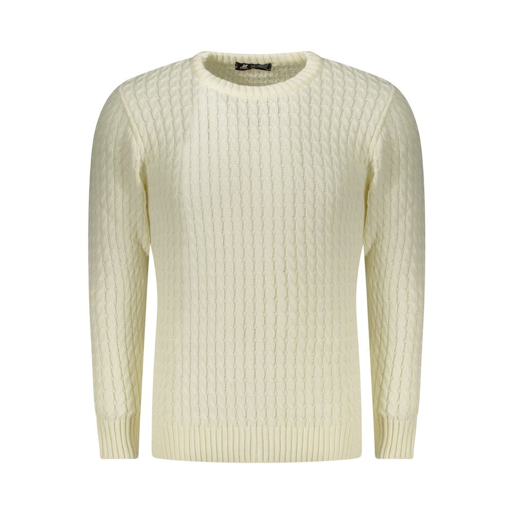 Sweatshirt by U.S. Grand Polo for men in acrylic white & signature features a unrivaled silhouette with a refined crew neckline and unrivaled detailing for a sophisticated look.