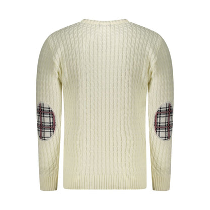 Sweatshirt by U.S. Grand Polo for men in acrylic white & signature features an provocated silhouette, detailed with a provocated and a refined for a sophisticated aesthetic.