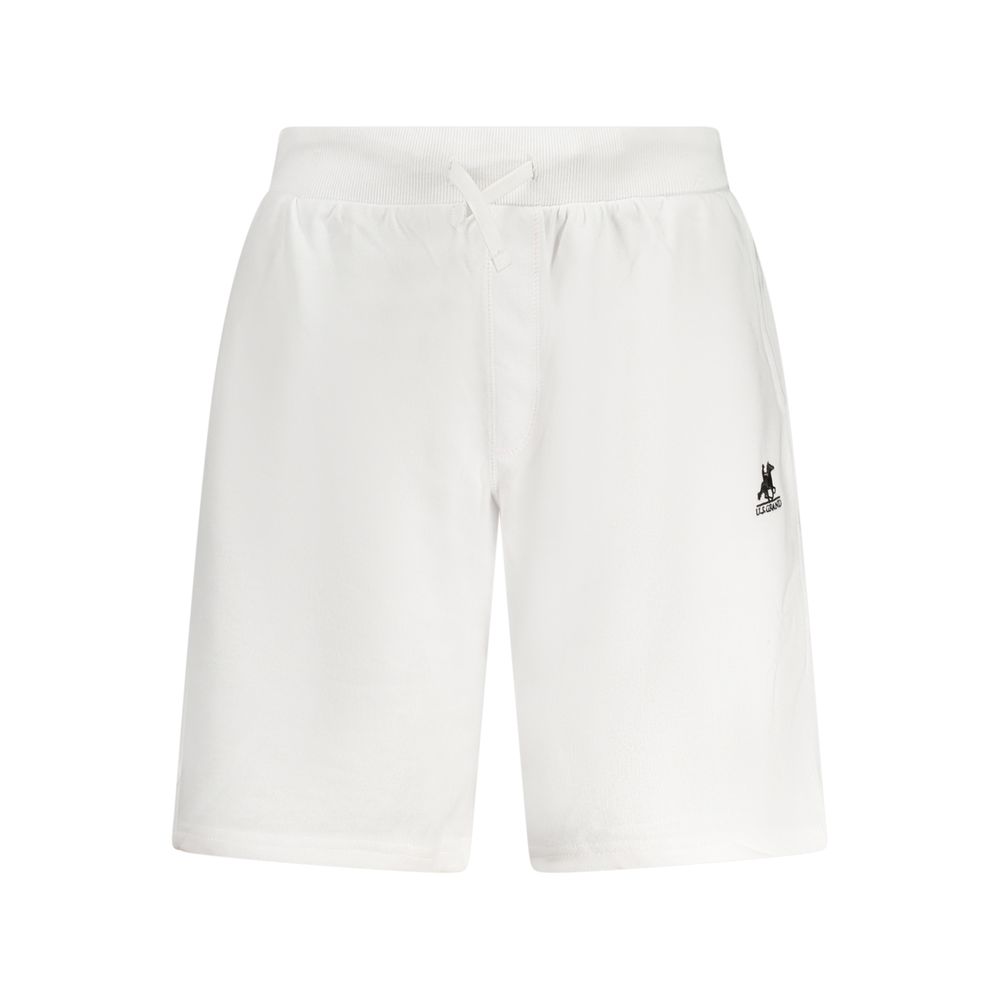 Activewear Shorts by U.S. Grand Polo for men in cotton polyester white features an versatile with adjustable-waistband, presenting a versatile short and designed for a versatile look.
